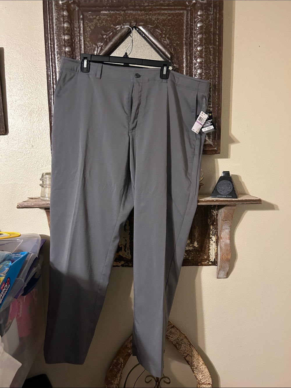 PGA Tour Men's Straight Fit Golf Pants - Gray